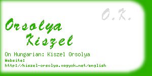 orsolya kiszel business card